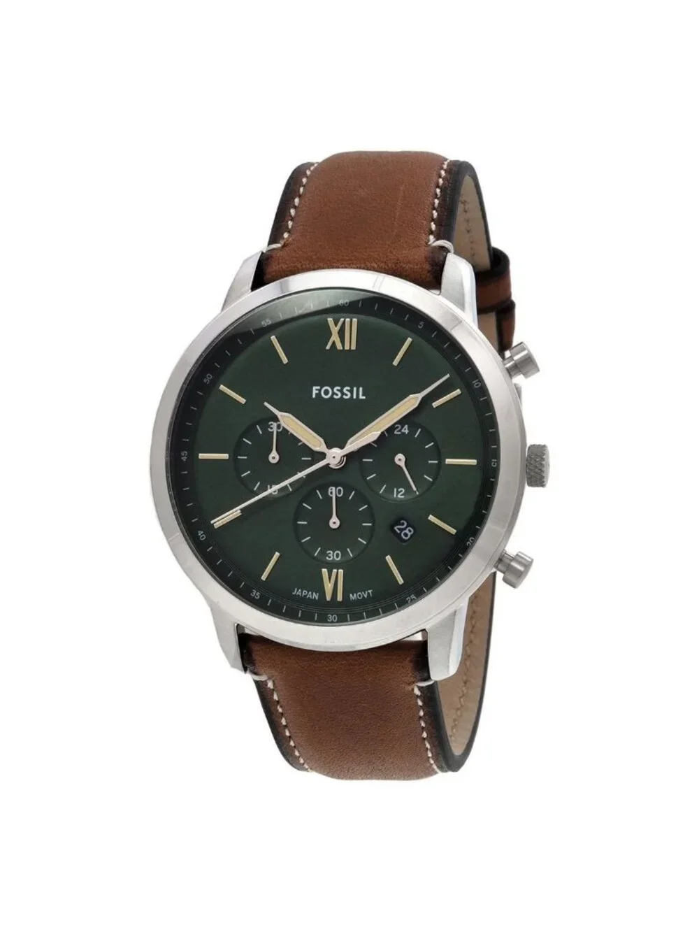 NWT Fossil Neutra Chronograph Quartz Green Dial Men's Watch